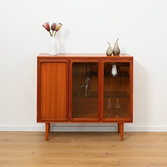 Mid Century Teak Sideboard Glass Display Cabinet by Chiswell
