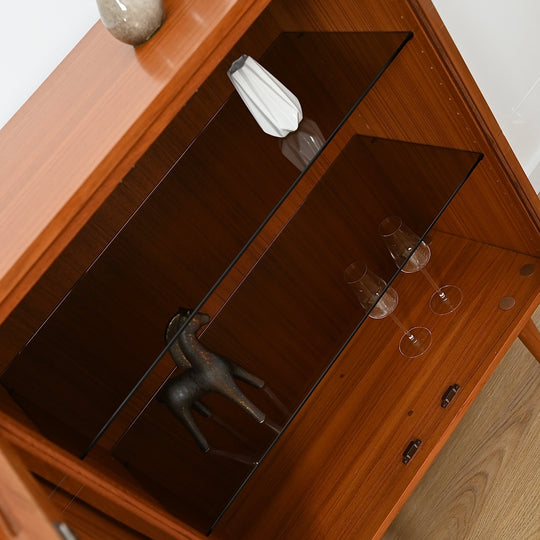 Mid Century Teak Sideboard Glass Display Cabinet by Chiswell