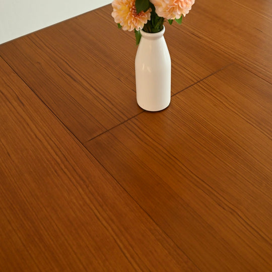 Parker Mid Century Teak Round Extendable Dining Table