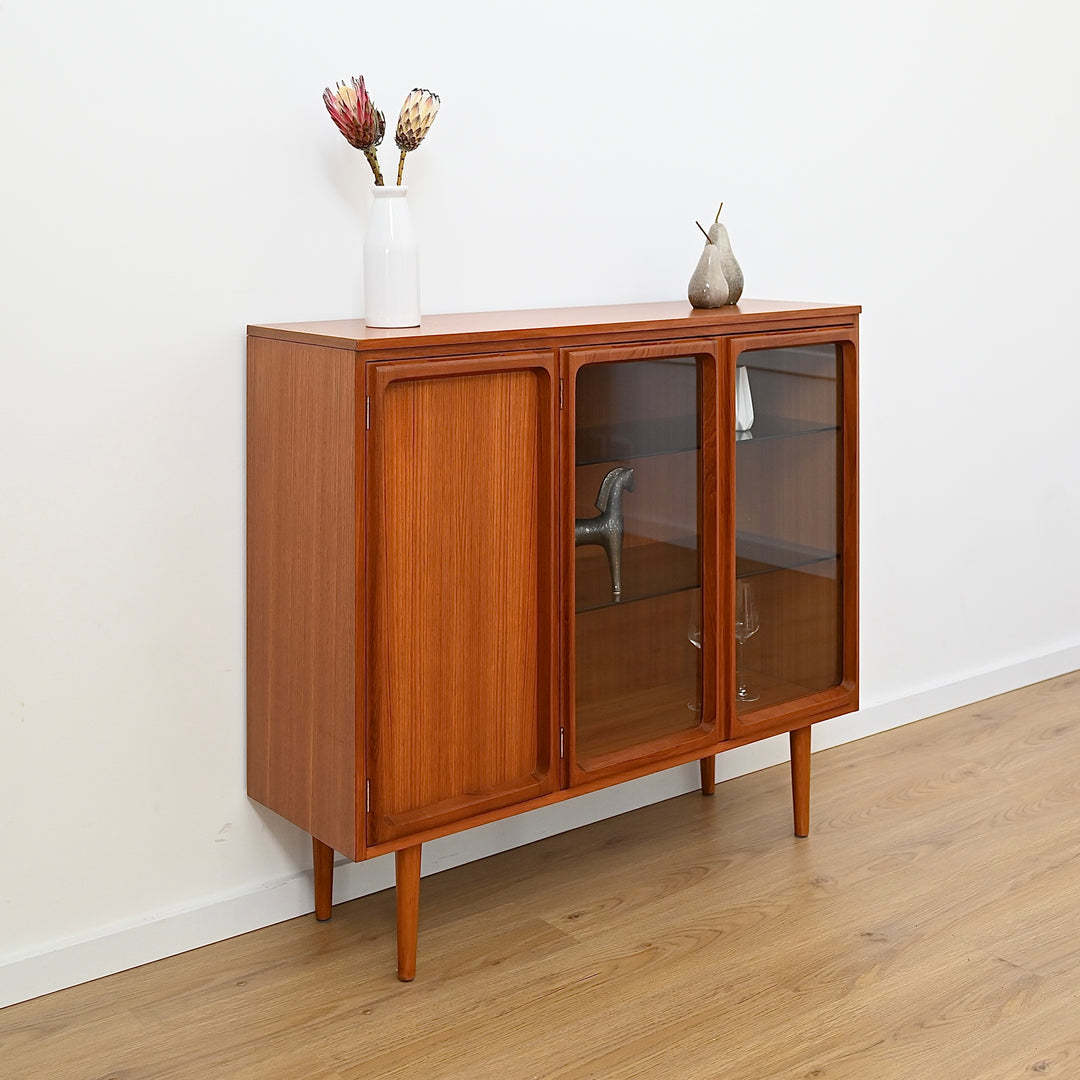 Mid Century Teak Sideboard Glass Display Cabinet by Chiswell