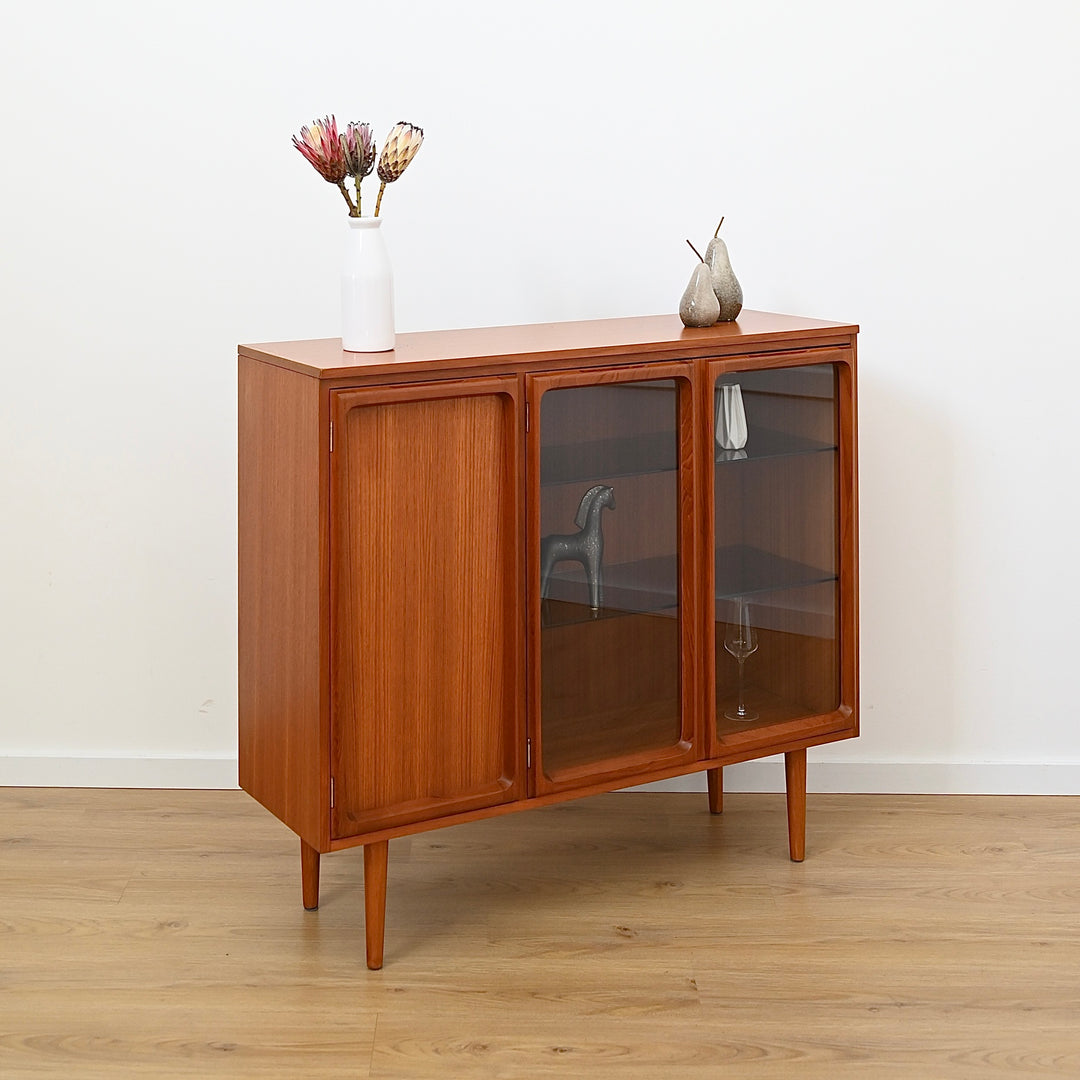 Mid Century Teak Sideboard Glass Display Cabinet by Chiswell