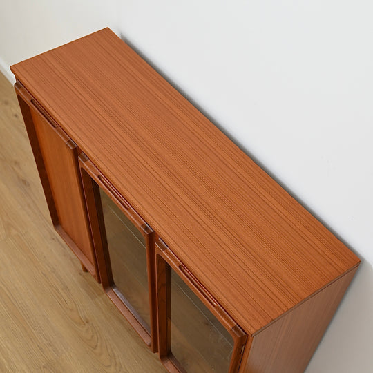 Mid Century Teak Sideboard Glass Display Cabinet by Chiswell