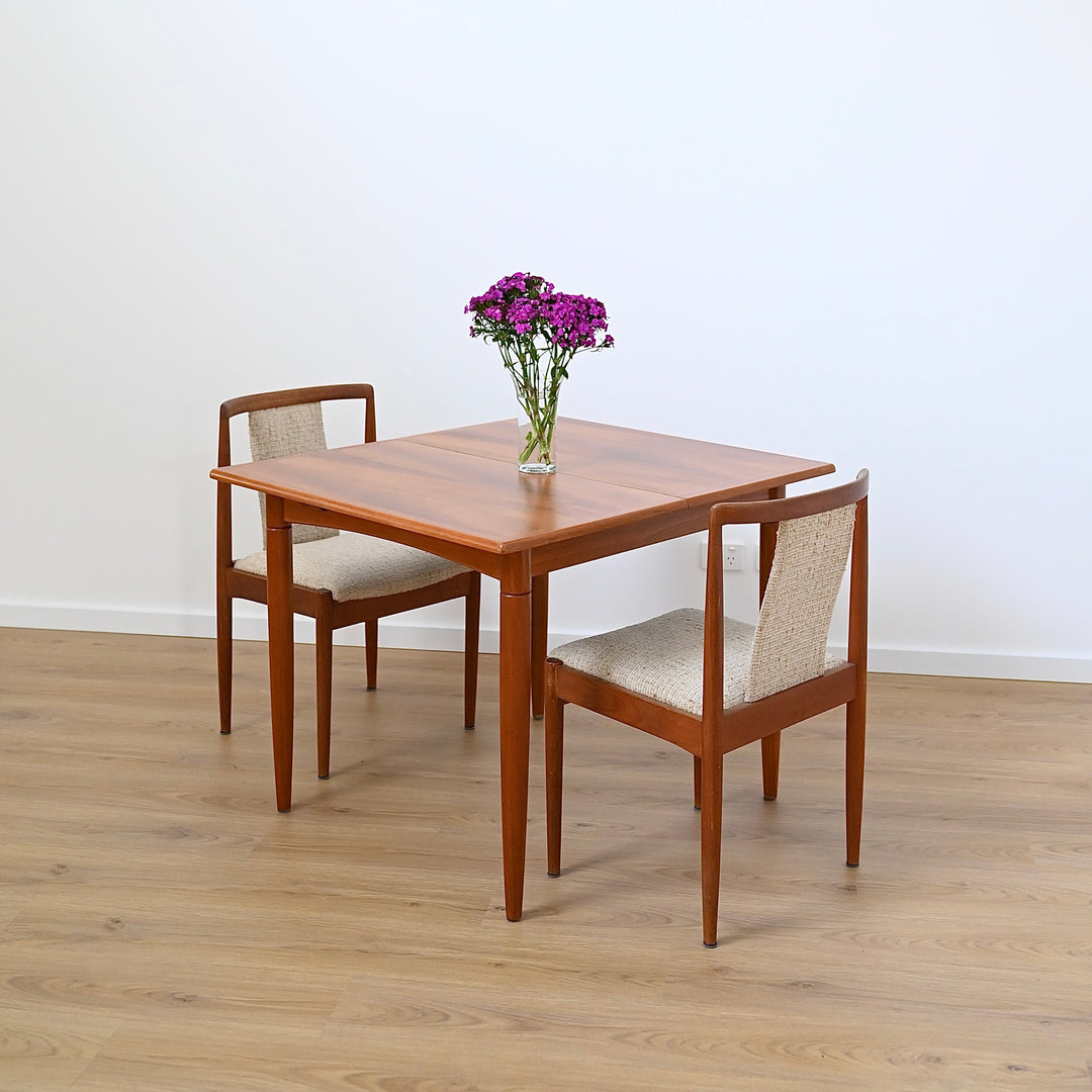 Mid Century Teak Extendable Dining Table by Burgess