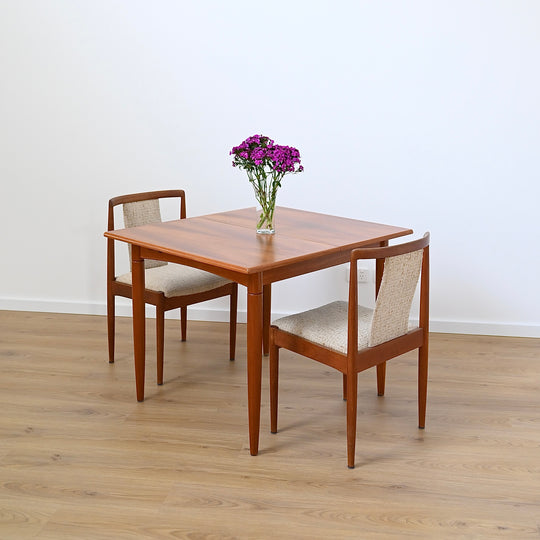 Mid Century Teak Extendable Dining Table by Burgess