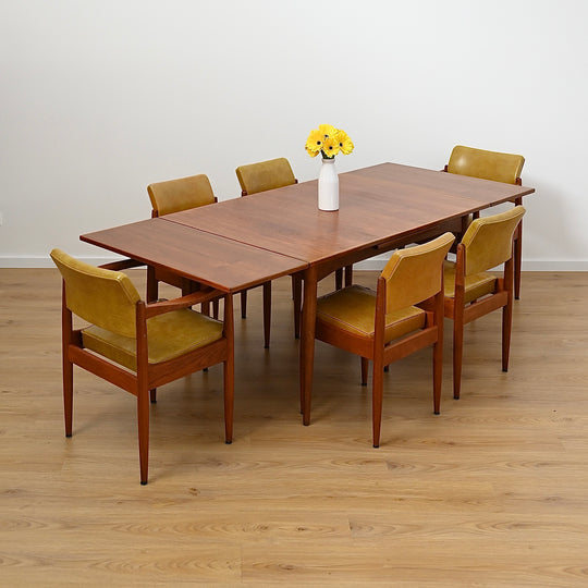 Parker Mid Century Teak Nordic Extendable Dining Table - Refinished