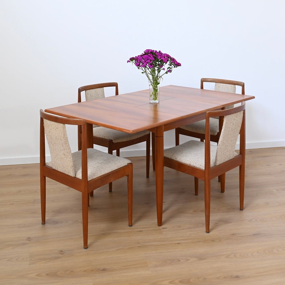 Mid Century Teak Extendable Dining Table by Burgess