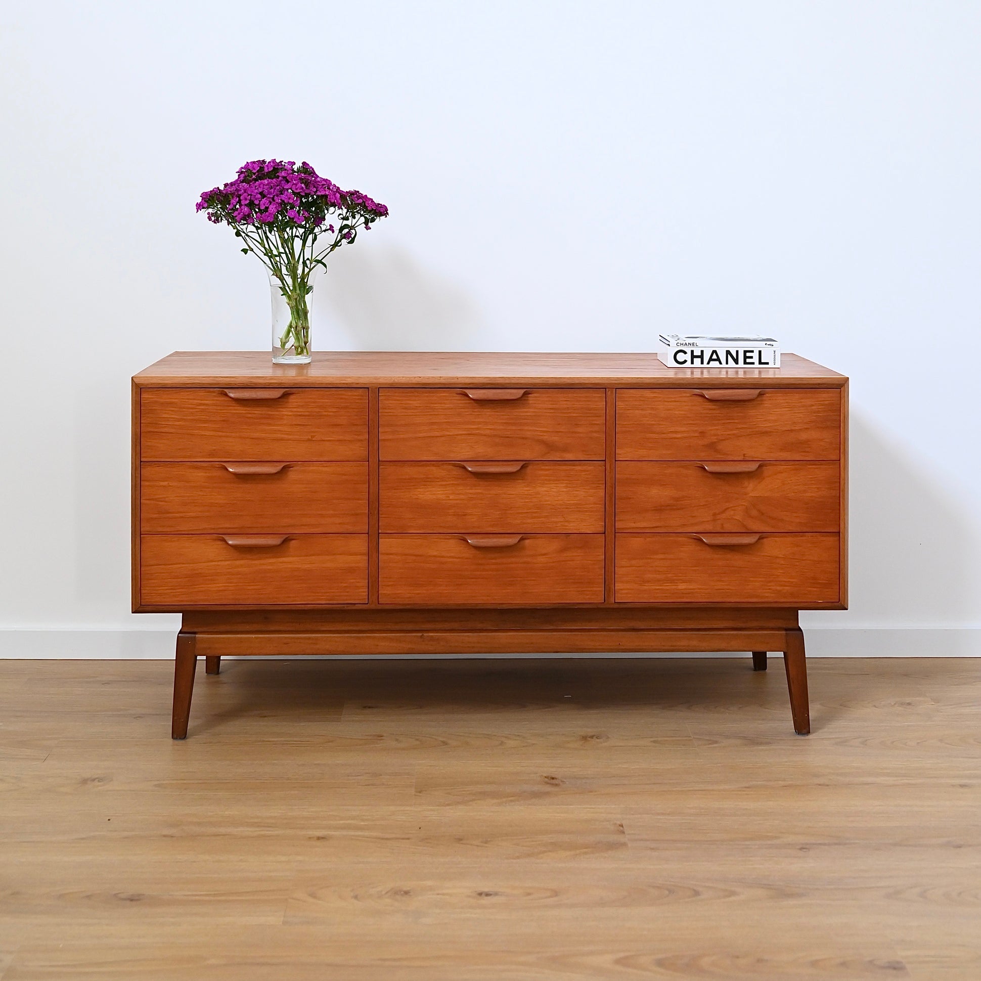 Mid Century Teak Dresser Drawers Low Boy Sideboard by Paul Mason