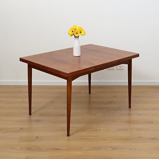 Parker Mid Century Teak Nordic Extendable Dining Table - Refinished