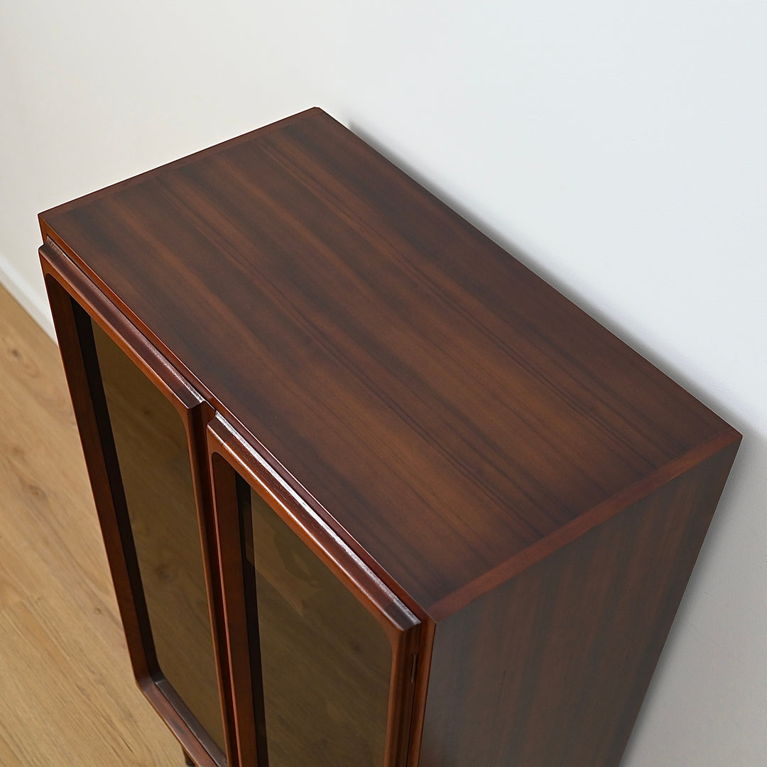 Mid Century Walnut Display LP Record Cabinet by Chiswell