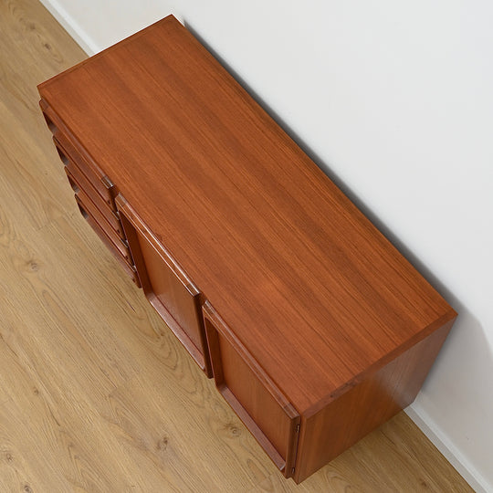 Mid Century Teak Sideboard LP Record Cabinet with Drawers by Chiswell