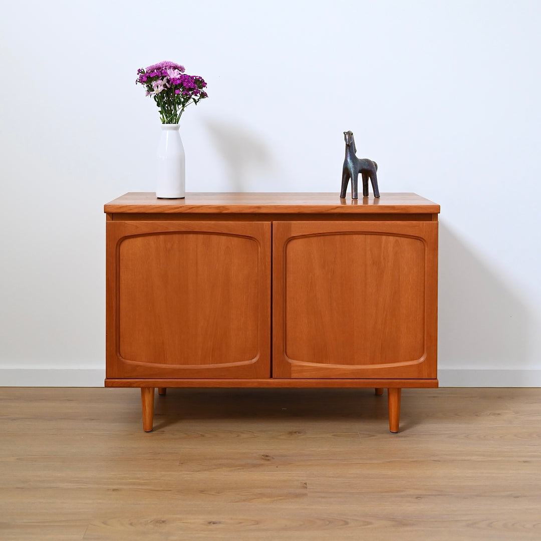 Mid Century Teak Sideboard LP Record Cabinet by Noblett