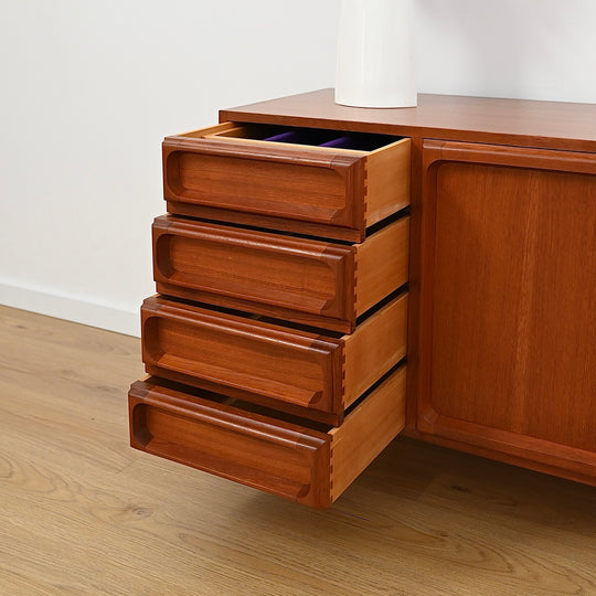 Mid Century Teak Sideboard LP Record Cabinet with Drawers by Chiswell
