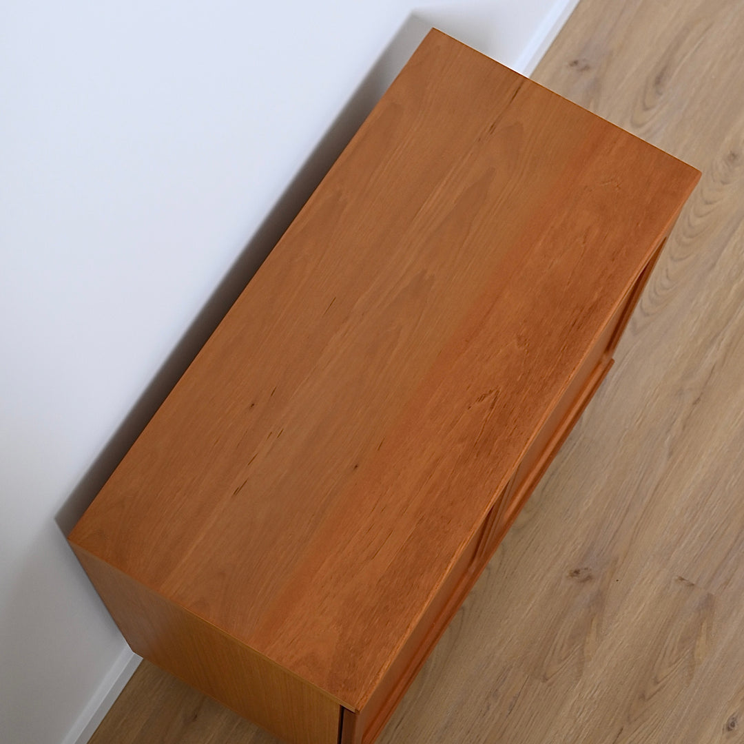 Mid Century Teak Sideboard LP Record Cabinet by Noblett