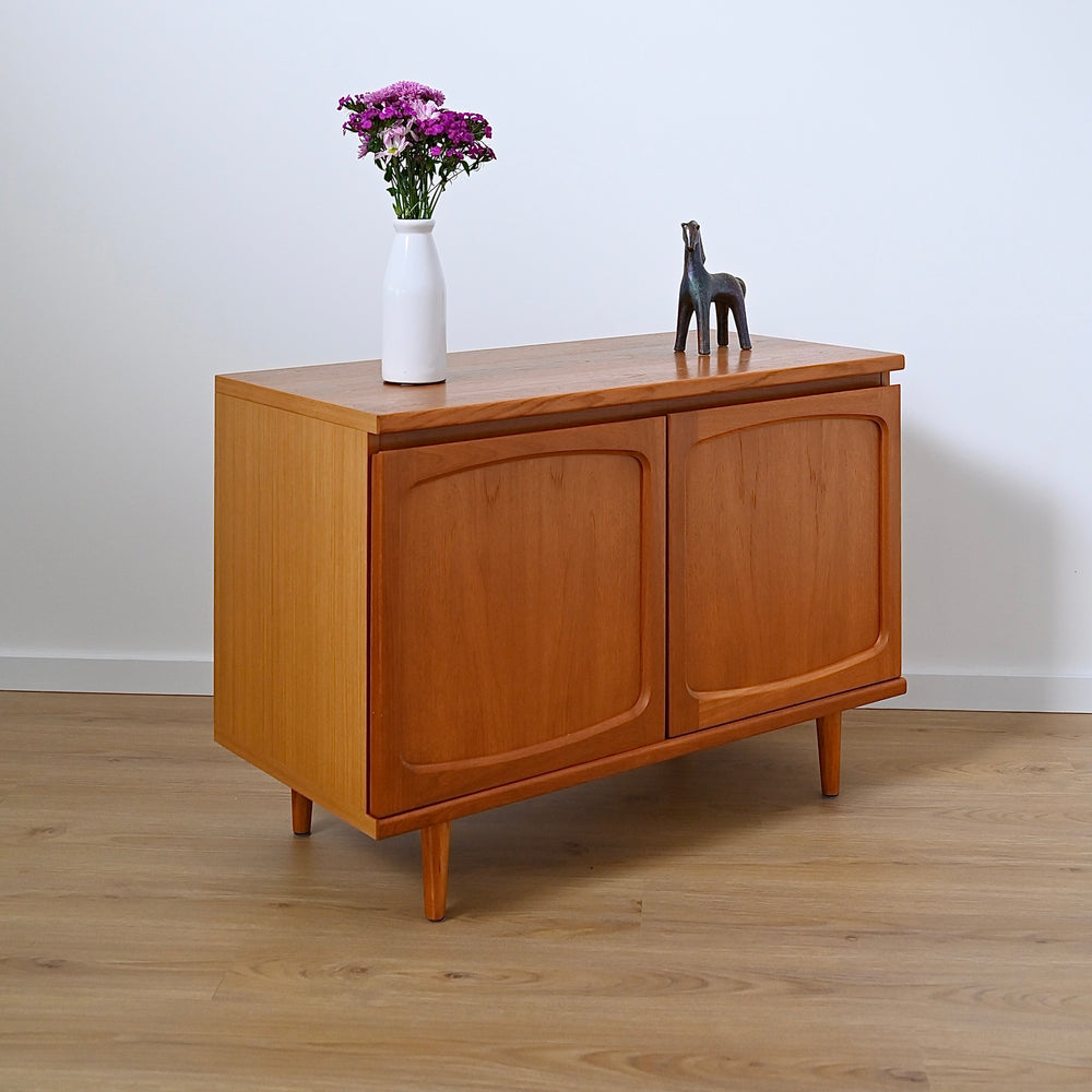 Mid Century Teak Sideboard LP Record Cabinet by Noblett