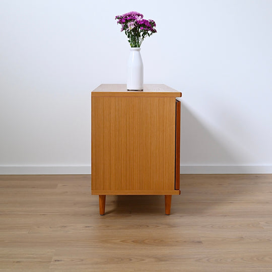 Mid Century Teak Sideboard LP Record Cabinet by Noblett