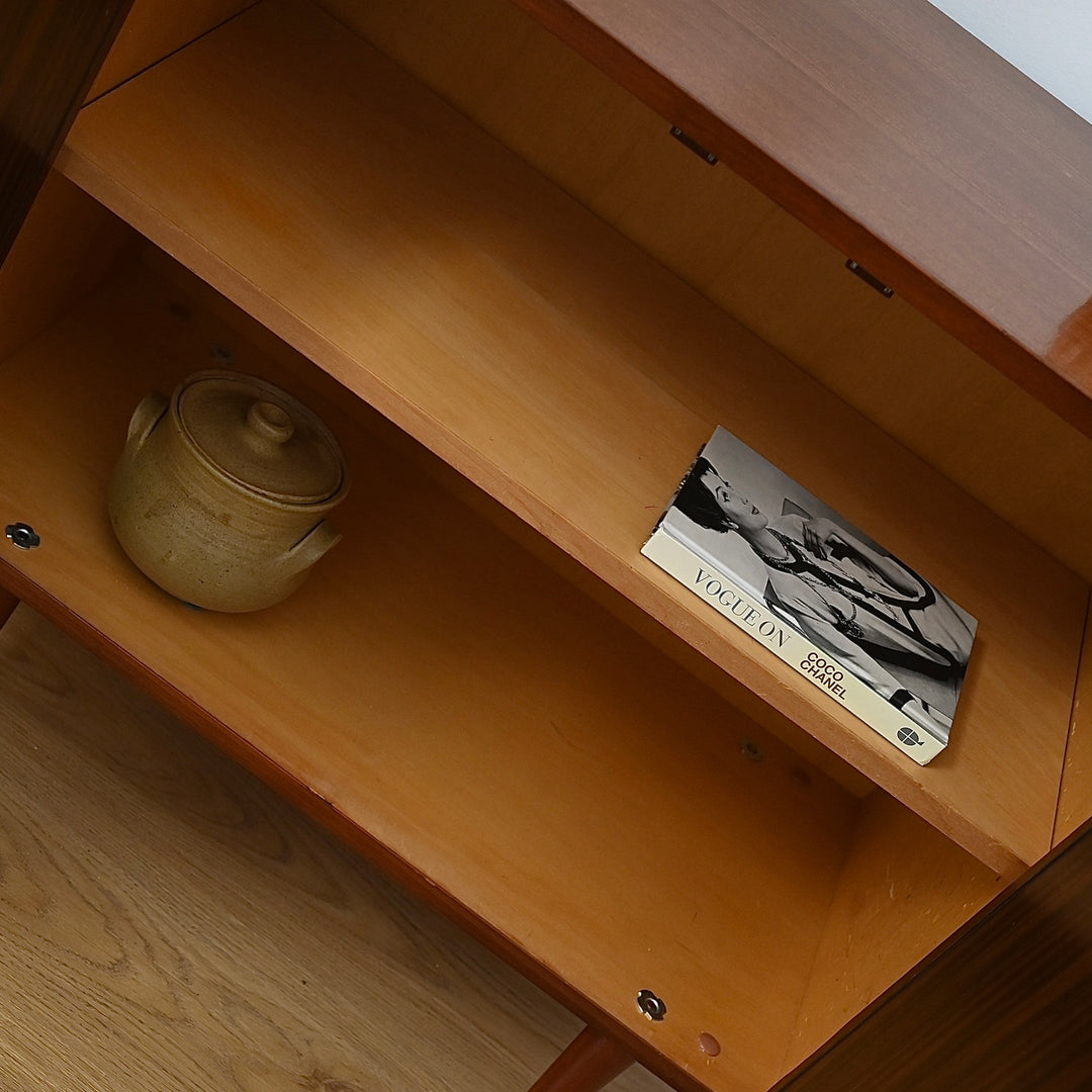Mid Century Walnut Sideboard LP Record Cabinet by Chiswell