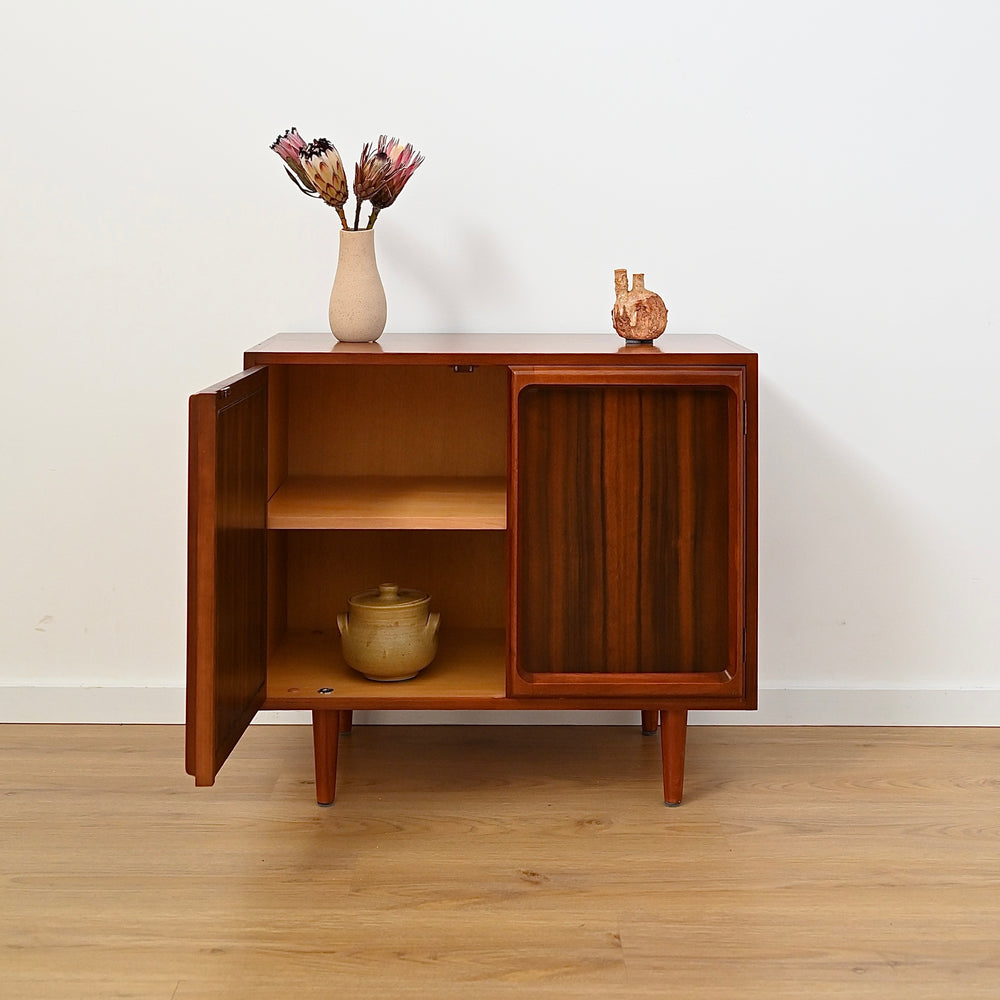 Mid Century Walnut Sideboard LP Record Cabinet by Chiswell
