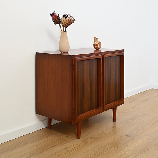 Mid Century Walnut Sideboard LP Record Cabinet by Chiswell