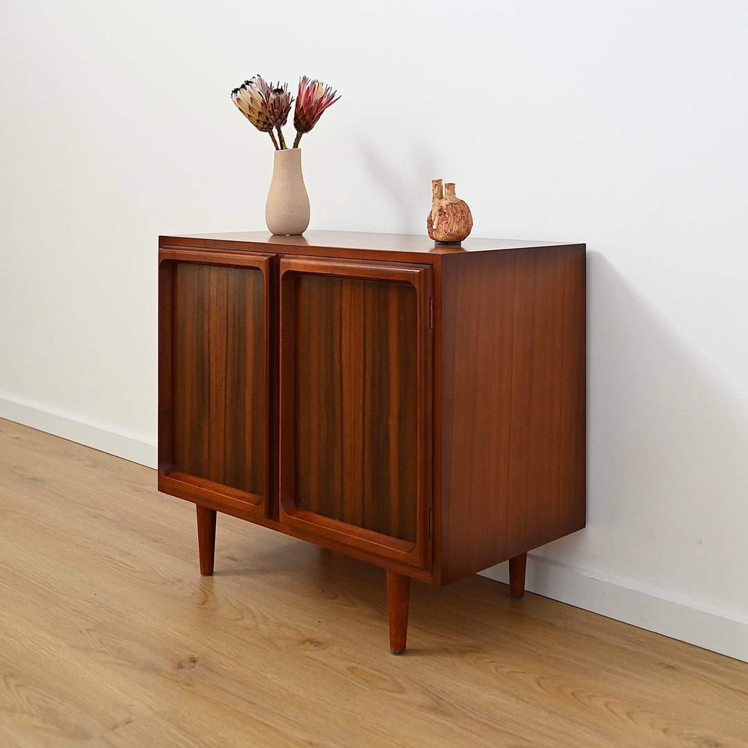 Mid Century Walnut Sideboard LP Record Cabinet by Chiswell