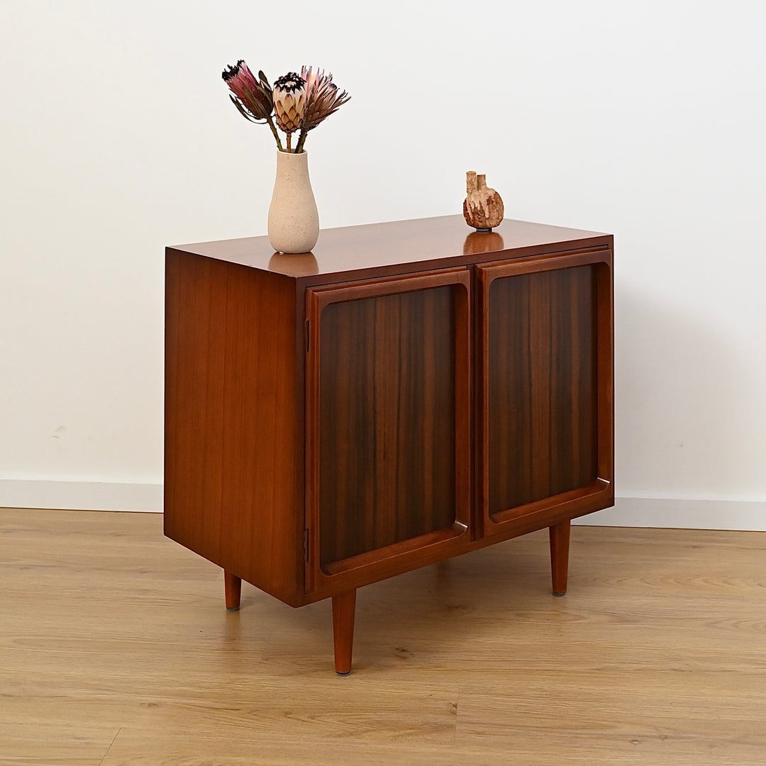 Mid Century Walnut Sideboard LP Record Cabinet by Chiswell