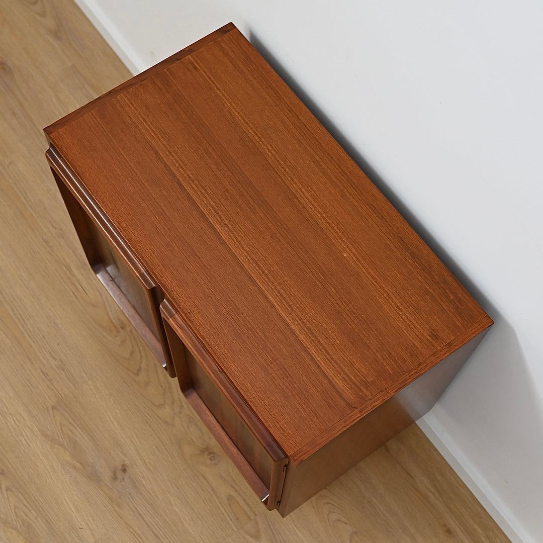 Mid Century Walnut Sideboard LP Record Cabinet by Chiswell