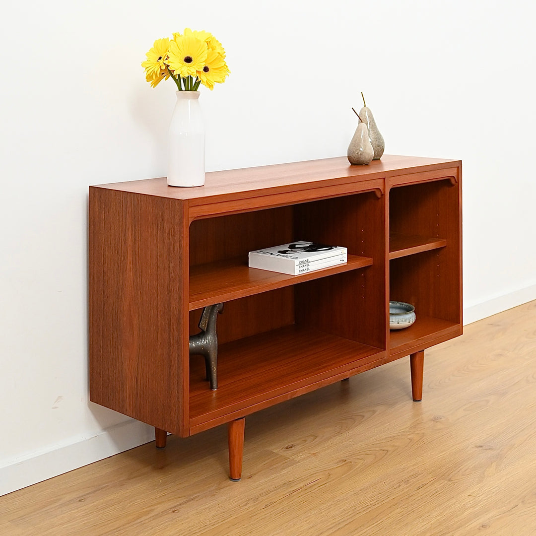 Mid Century Teak Sideboard LP Record Bookcase by Chiswell