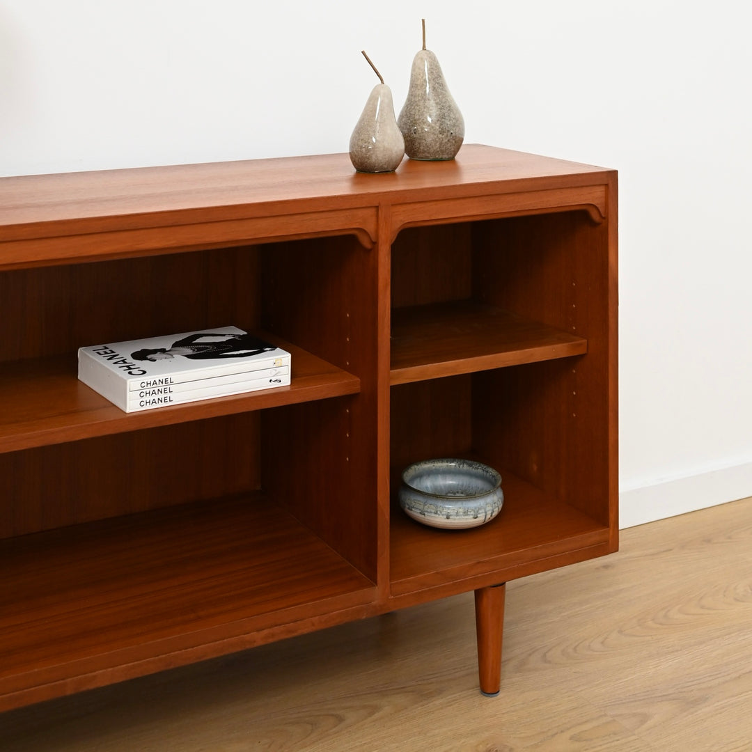 Mid Century Teak Sideboard LP Record Bookcase by Chiswell