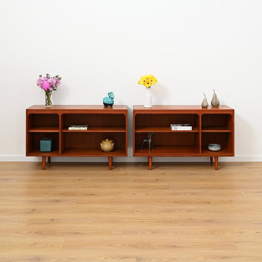 Mid Century Teak Sideboard LP Record Bookcase by Chiswell