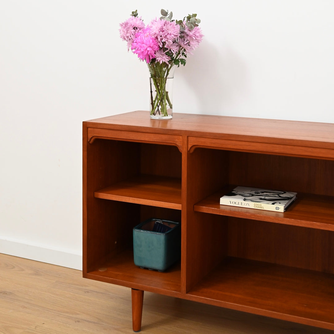 Mid Century Teak Sideboard LP Record Bookcase by Chiswell