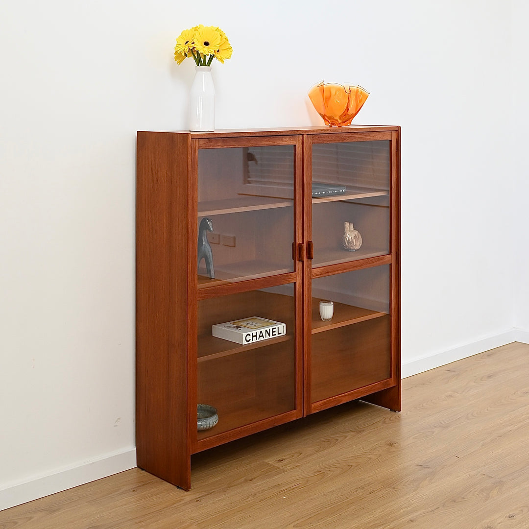Parker Teak Wall Unit Display Cabinet Hutch