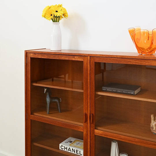 Parker Teak Wall Unit Display Cabinet Hutch