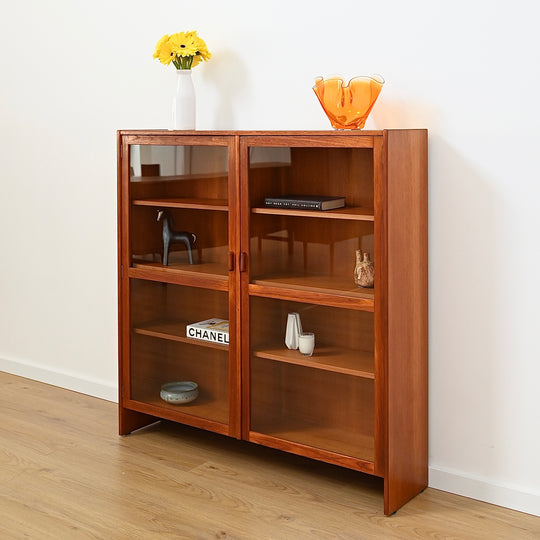 Parker Teak Wall Unit Display Cabinet Hutch