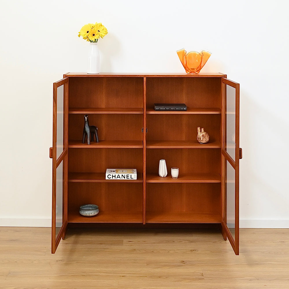 Parker Teak Wall Unit Display Cabinet Hutch