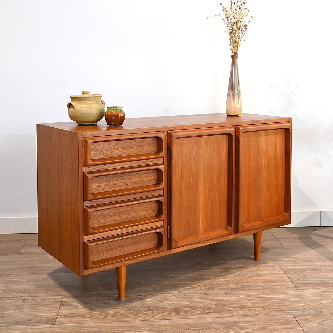 Mid Century Teak Sideboard LP Record Cabinet by Chiswell