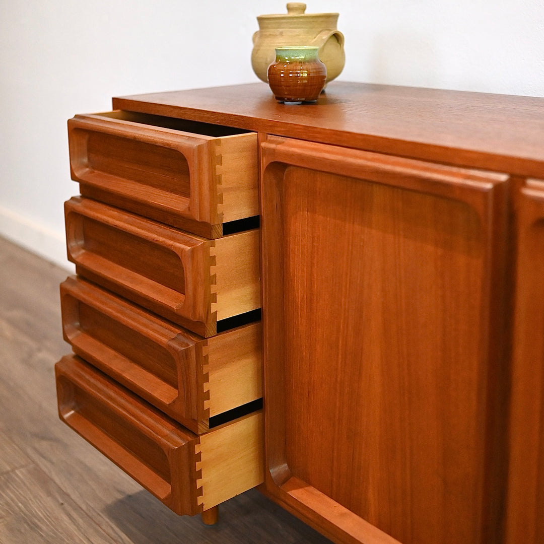 Mid Century Teak Sideboard LP Record Cabinet by Chiswell