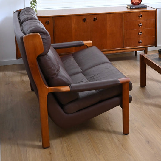 Tessa Delmont 3 Piece Leather Lounge Suite