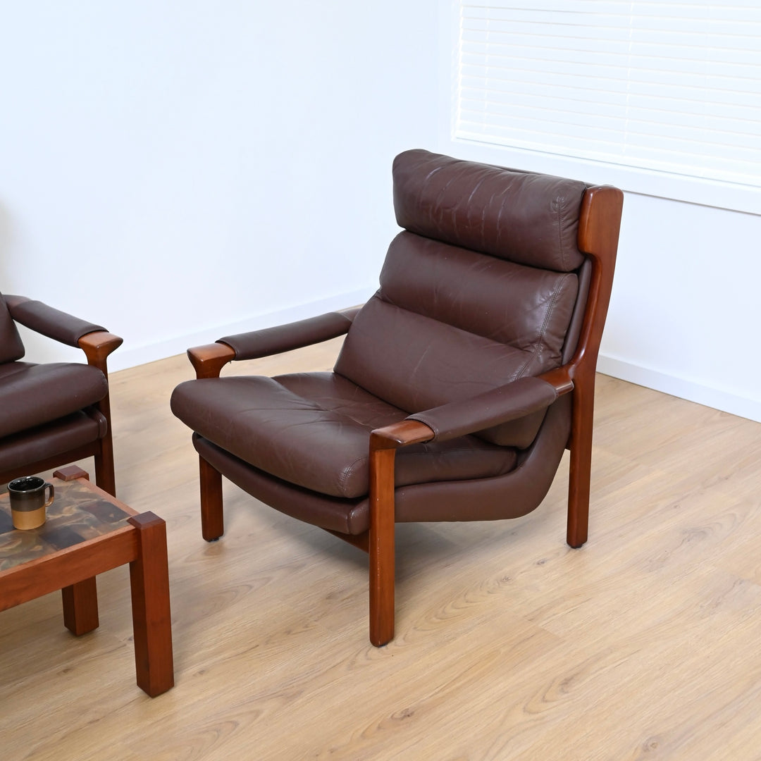 Tessa Delmont 3 Piece Leather Lounge Suite