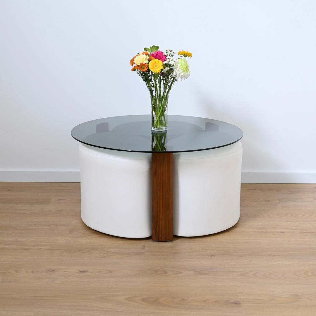 Mid Century 'Fondue' Coffee Table with Ottomans by TH Brown