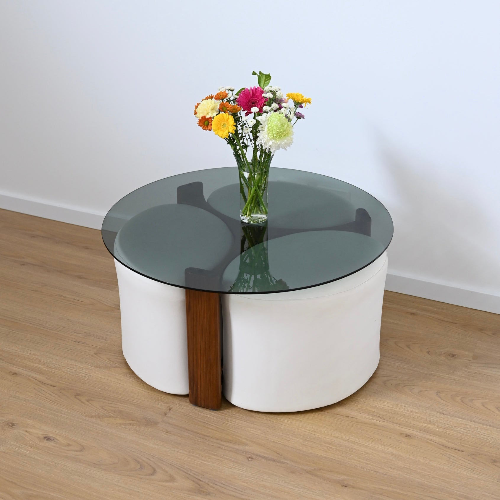 Mid Century 'Fondue' Coffee Table with Ottomans by TH Brown