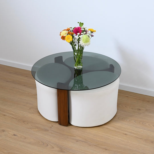 Mid Century 'Fondue' Coffee Table with Ottomans by TH Brown