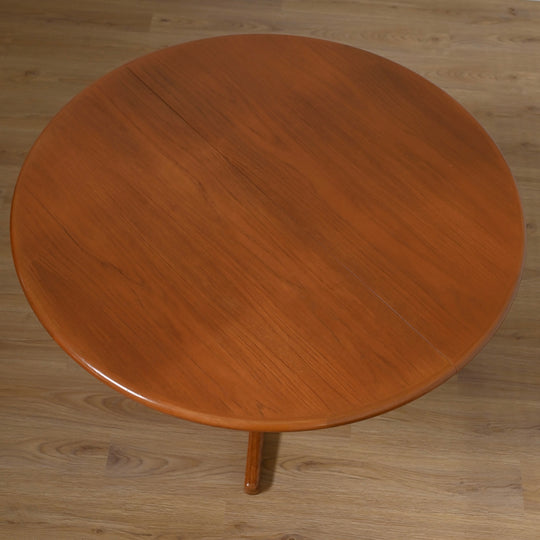 Mid Century Teak Extendable Round Dining Table