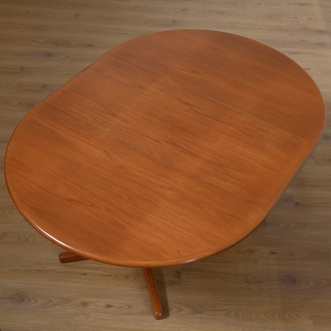 Mid Century Teak Extendable Round Dining Table