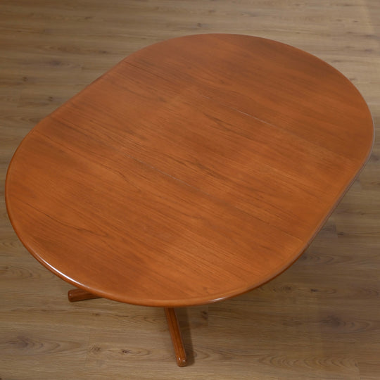 Mid Century Teak Extendable Round Dining Table