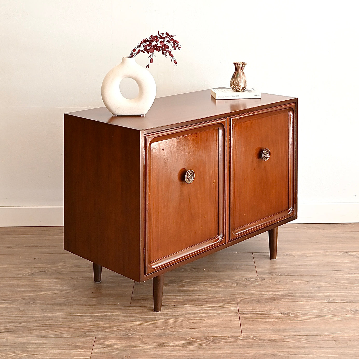 Parker Walnut Mid Century Sideboard LP Record Cabinet