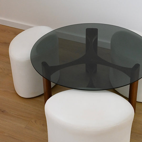 Mid Century 'Fondue' Coffee Table with Ottomans by TH Brown