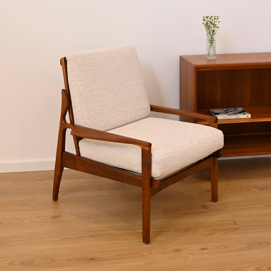Mid Century Occasional high back Armchair by Fler