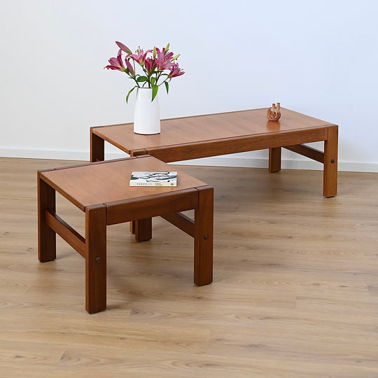 Pair of Teak Coffee Table and Lamp Table by Danish De Luxe