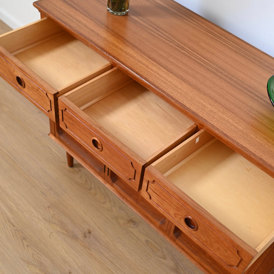 Mid Century Teak Sideboard Buffet LP Record Cabinet by Chiswell