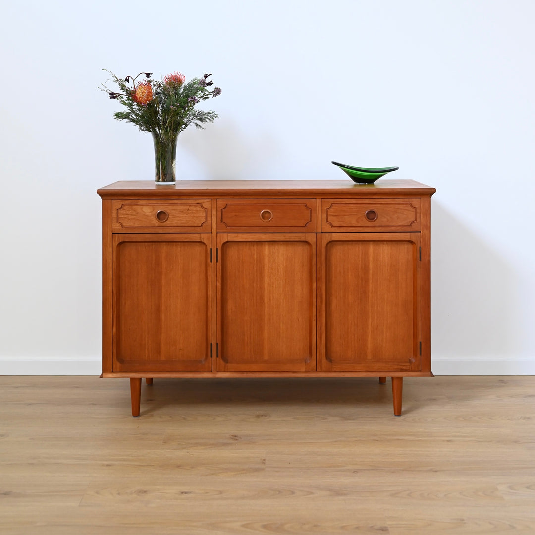 Mid Century Teak Sideboard Buffet LP Record Cabinet by Chiswell