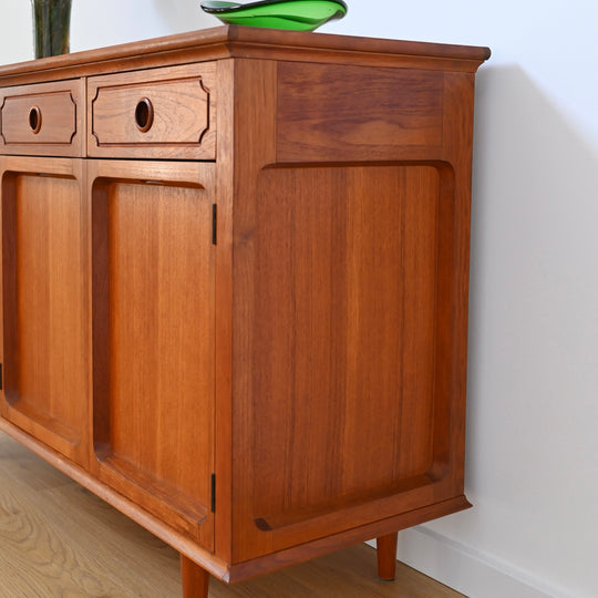 Mid Century Teak Sideboard Buffet LP Record Cabinet by Chiswell